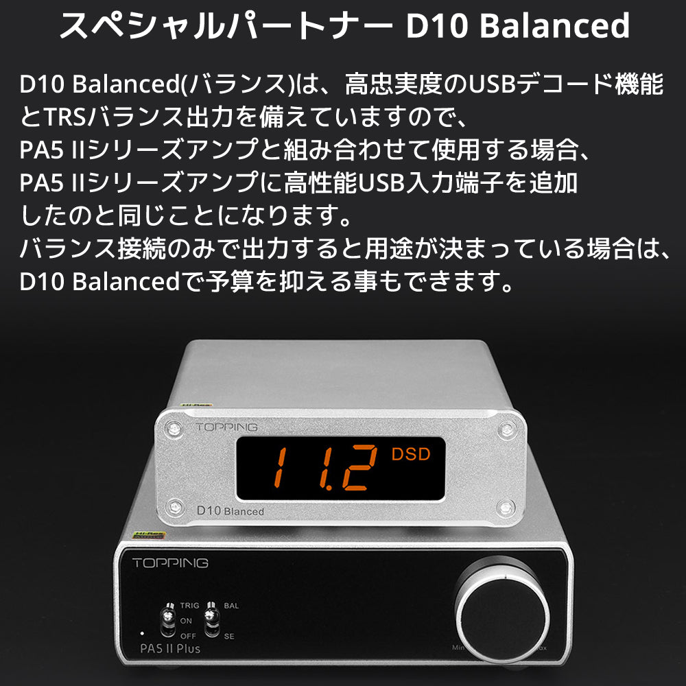 Topping PA5 II Plus フルバランス クラスD パワーアンプ 1年保証